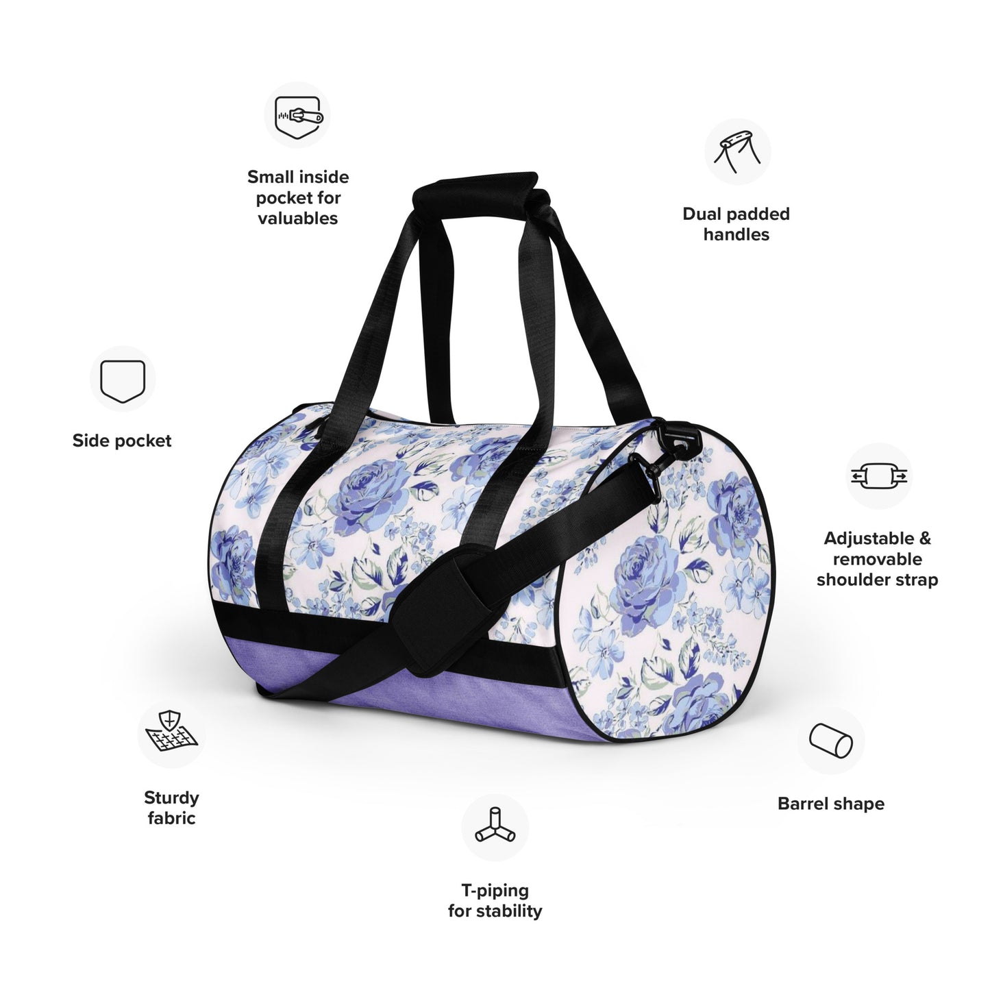 Countryside Violet Roses Sport Bag