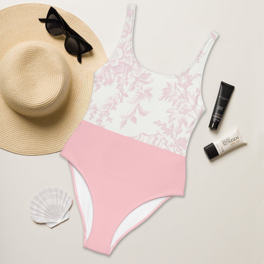 Ballerina Pink Floral One-Piece Swimsuit