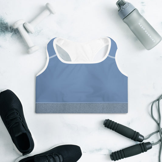 Angélique's Angel Dual Tone Cornflower Blue Padded Sports Bra