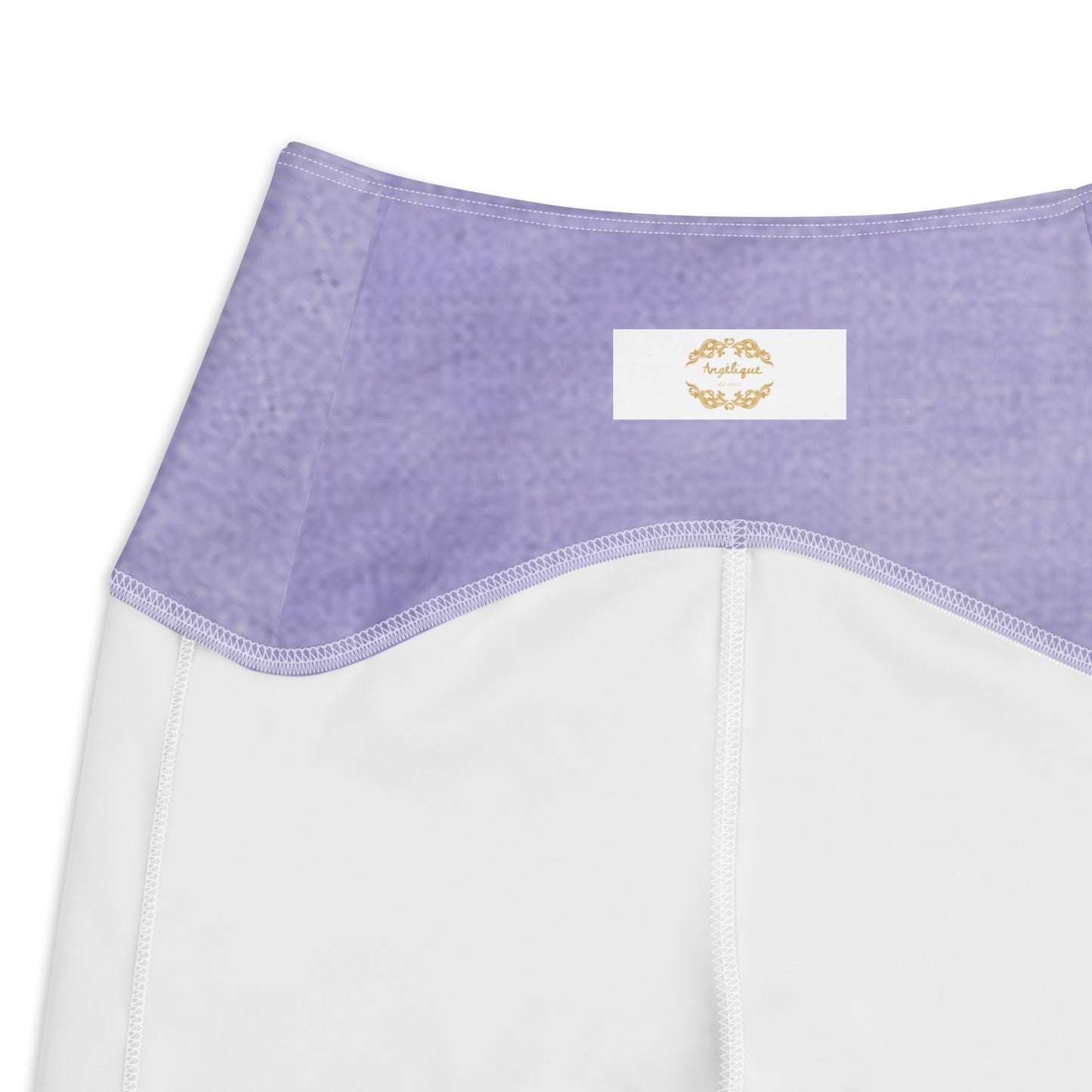 Angélique's Angel Sport Dual Tone Lilac Crossover Leggings With Pockets