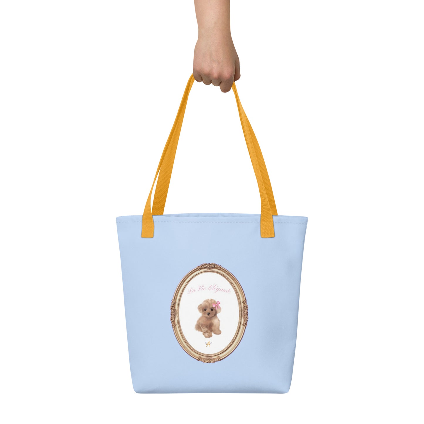 Bleu Hugo Toy Poodle Tote bag