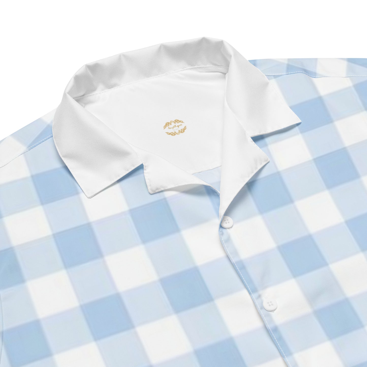 Bleu Gingham Pyjamas Button Shirt