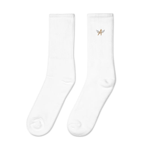 Angélique's Angel White Embroidered Socks