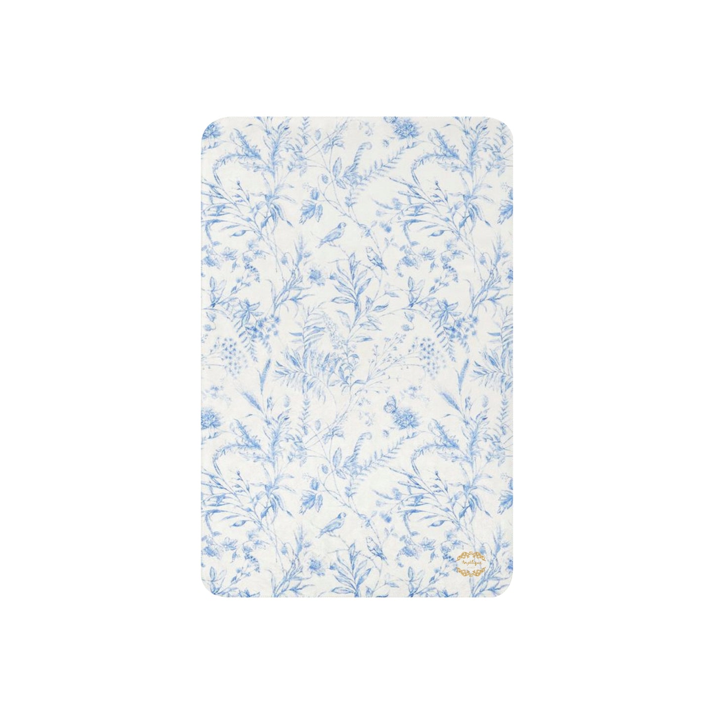 Bleu Toile Sherpa Blanket