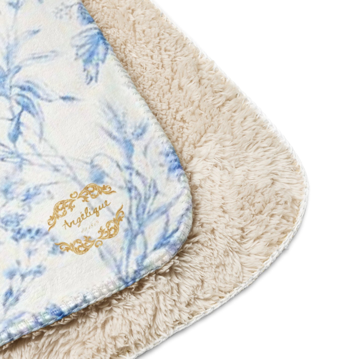 Bleu Toile Sherpa Blanket