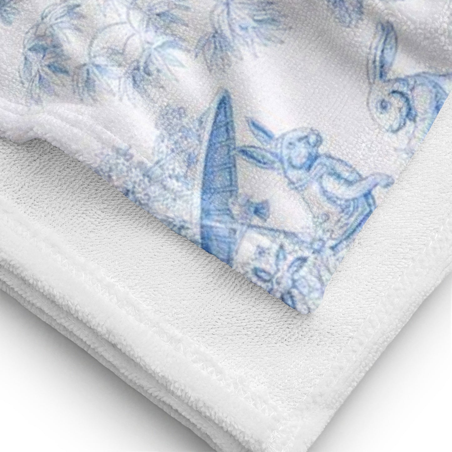 Bleu Toile De Jouy Towel